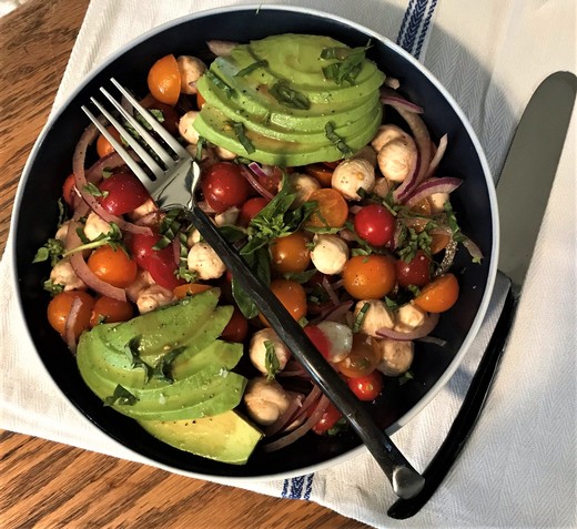 Sam's Caprese Salad with Sangiovese Vinaigrette