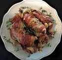 Roasted Pancetta Wrapped Chicken Legs